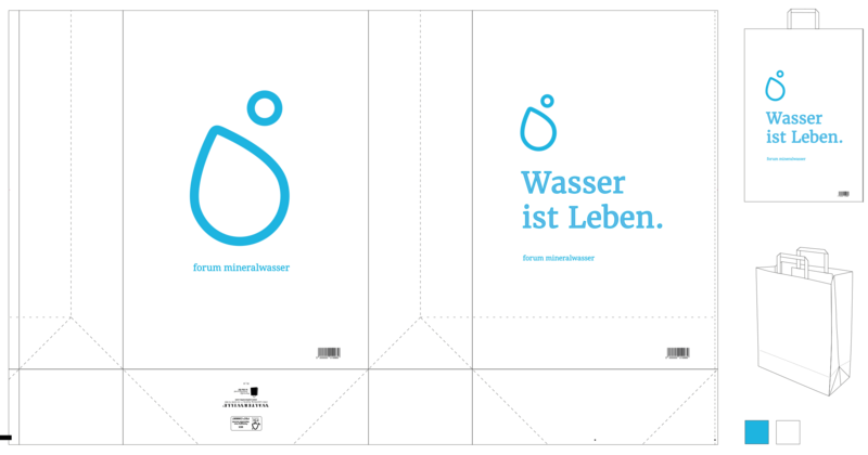 Illustration für Logo und Tragetasche Forum Mineralwasser